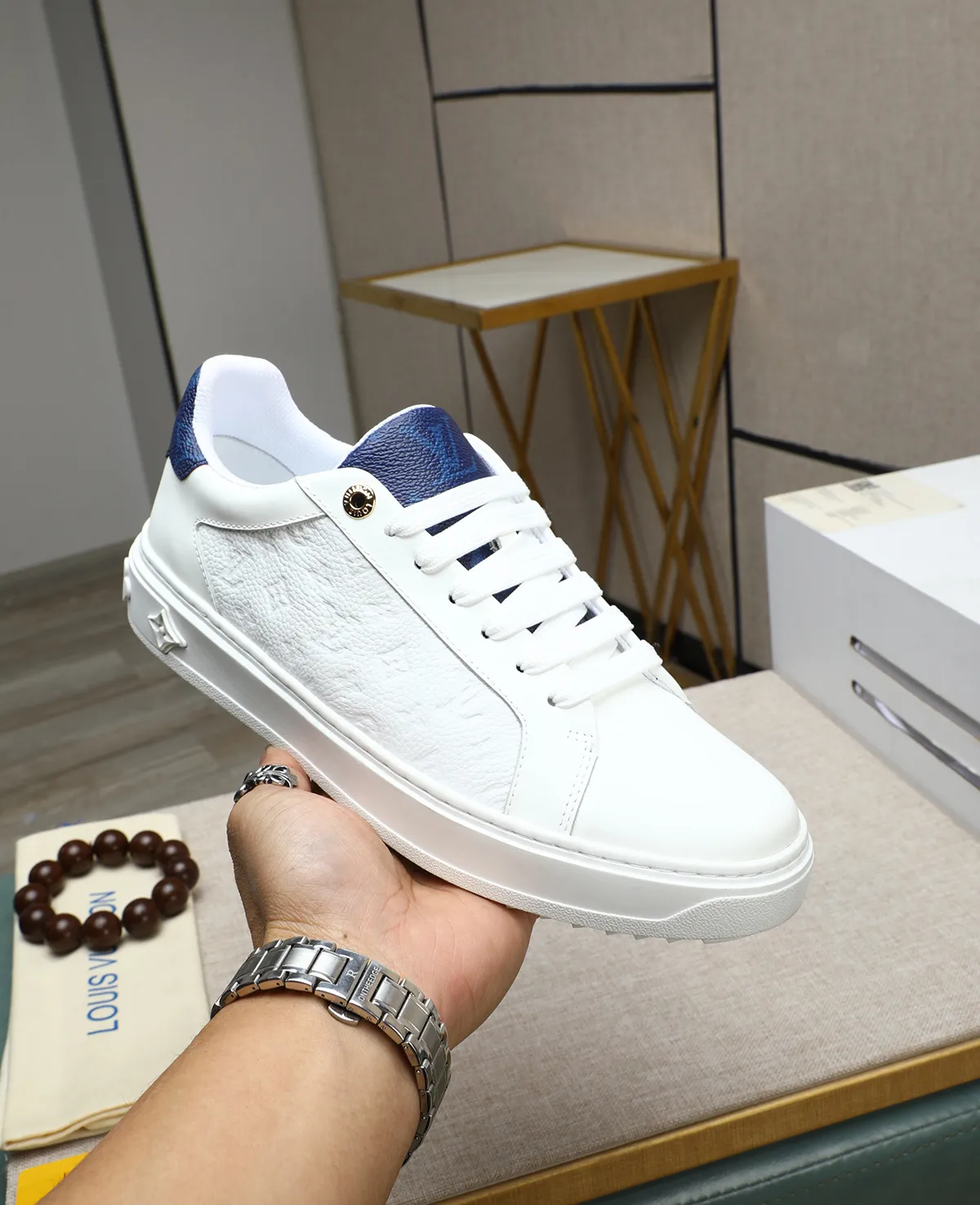 Men's men's shoes 💰540 📛📛(Niuli) high-end [LOUIS VUITTON] Louis Vuitton official website synchronized new products 👟Milan fashion catwalk style 🇰🇾🇰🇾LV family logo, celebrity style, a must-have for fashionistas ⚠️Top-layer calfskin ➕Cow leather lining ➕Mesh lining Official website original special outsole👞Number 38-44